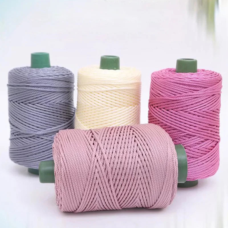 200g/ Roll Light Ice Rope Summer Sun Hat Hand Woven DIY Handbag Thread Hand Woven Knitted Sweaters Bag Material Yarn