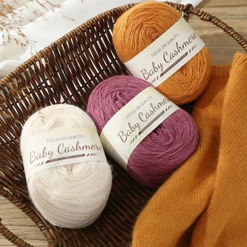 50g/roll Soft Wool Knitting Cashmere Long Thin Yarn DIY Hand Crochet Roll Mohair Yarn Soft Mohair Cashmere Wool Knitting Yarn