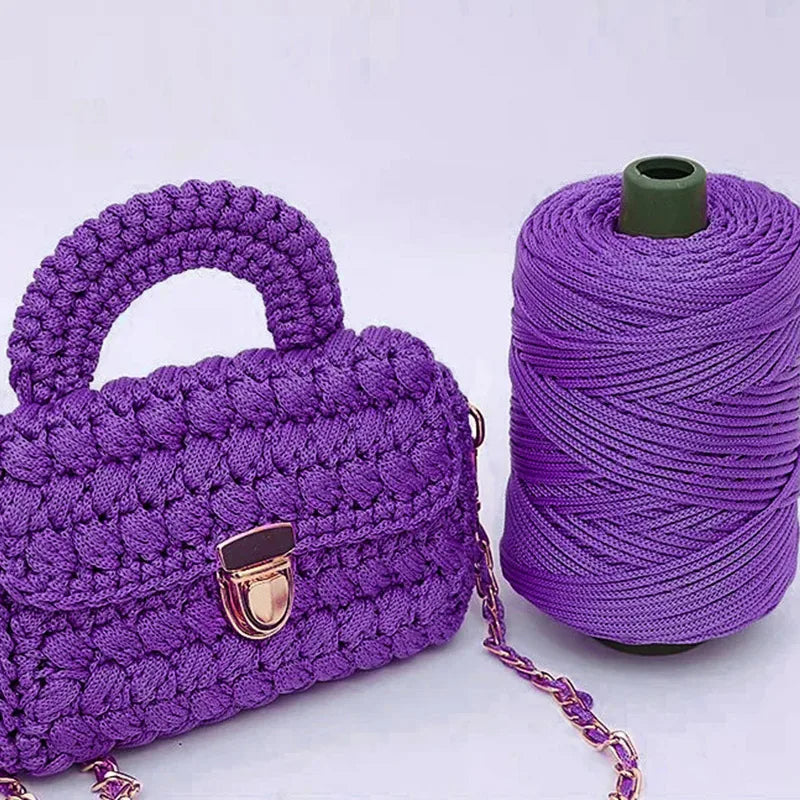 200g/ Roll Light Ice Rope Summer Sun Hat Hand Woven DIY Handbag Thread Hand Woven Knitted Sweaters Bag Material Yarn