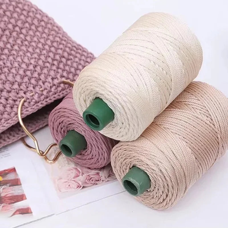 200g/ Roll Light Ice Rope Summer Sun Hat Hand Woven DIY Handbag Thread Hand Woven Knitted Sweaters Bag Material Yarn