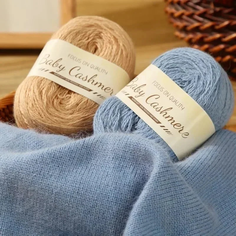 50g/roll Soft Wool Knitting Cashmere Long Thin Yarn DIY Hand Crochet Roll Mohair Yarn Soft Mohair Cashmere Wool Knitting Yarn