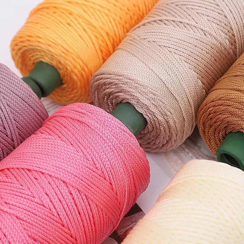 200g/ Roll Light Ice Rope Summer Sun Hat Hand Woven DIY Handbag Thread Hand Woven Knitted Sweaters Bag Material Yarn